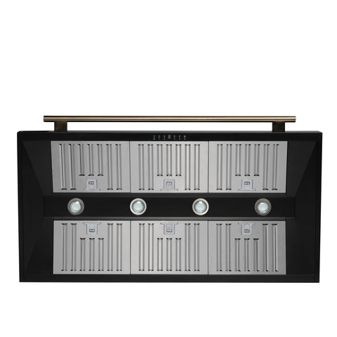 Forno Aria 48 Inch Wall-Mounted Range Hood in Black