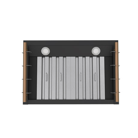 Forno Venezia 30 Inch Wall-Mounted Range Hood in Black with Touch Controls and Baffle Filters