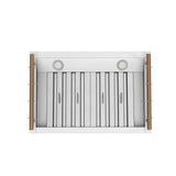 Forno Venezia 30 Inch Wall-Mounted Range Hood in White with Touch Controls and Baffle Filters