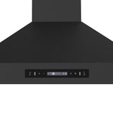 Forno Venezia 36 Inch Wall-Mounted Range Hood in Black with Touch Controls and Baffle Filters