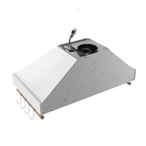 Forno Venezia 36 Inch Wall-Mounted Range Hood in White with Touch Controls and Baffle Filters
