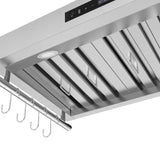 Forno Venezia 36 Inch Wall-Mounted Range Hood with Touch Controls and Baffle Filters