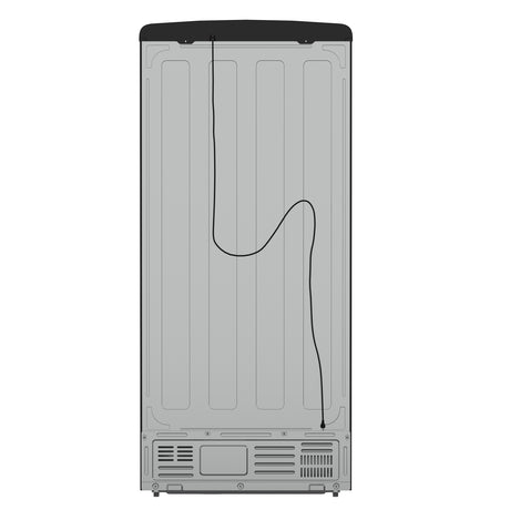 Forno Luigi 33-Inch French Door Refrigerator, 18 cu.ft, Black Finish, Antique Brass Handles, ENERGY STAR Certified