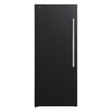 Forno Maderno 28-Inch Convertible Upright Freezer/Refrigerator in Black with Antique Brass Handle, 13.6 cu.ft., Left Swing