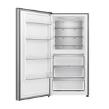FORNO Maderno 28" Left Swing Convertible Freestanding Refrigerator/Freezer in Stainless Steel 13.6 cu.ft.