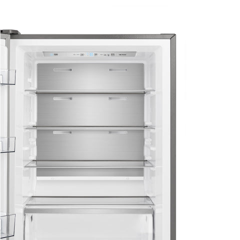 FORNO Maderno 28" Left Swing Convertible Freestanding Refrigerator/Freezer in Stainless Steel 13.6 cu.ft.