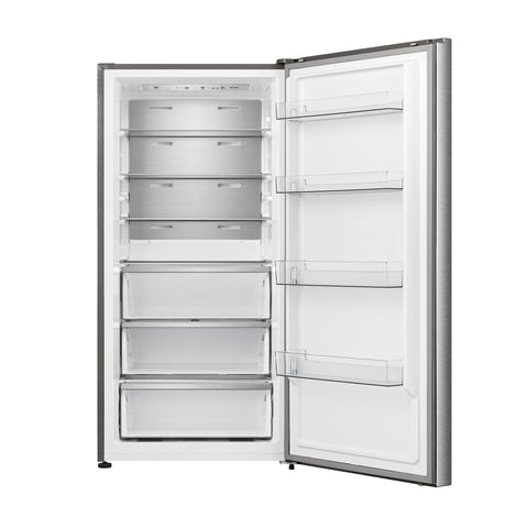FORNO Maderno 28" Right Swing Convertible Freestanding Refrigerator/Freezer in Stainless Steel 13.6 cu.ft.