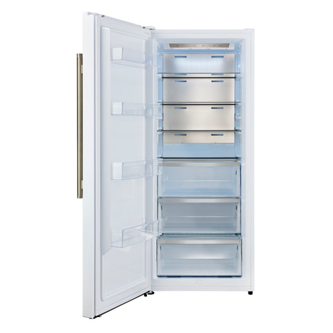 Forno Maderno 28" Built-In Convertible Refrigerator in White, 13.6 cu.ft. Left Swing with Decorative Grill - 32" Wide