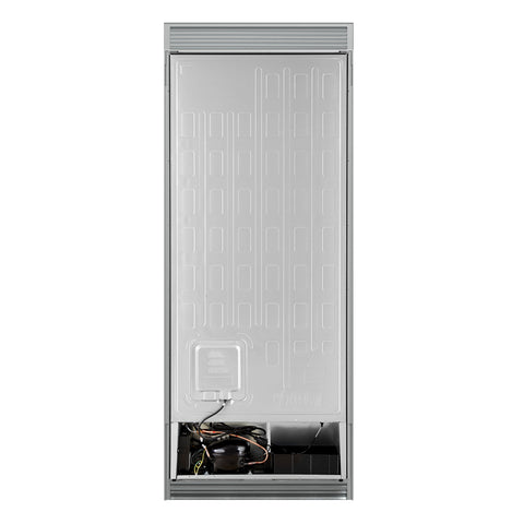 Forno Maderno 28-Inch Built-In Convertible Refrigerator in Black with Antique Brass Handle, 13.6 cu.ft. Right Swing with Decorative Trim - 32-Inch Wide