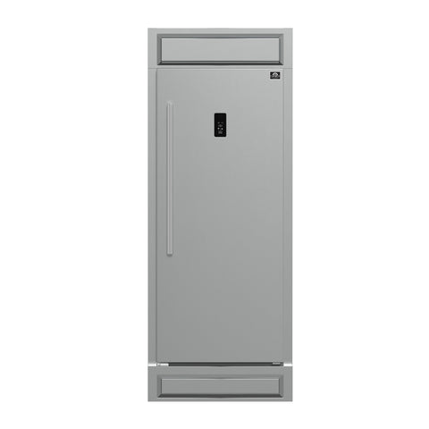 Forno Fortezza 32 Inch Right-Swing Convertible Refrigerator/Freezer with Trim Kit, Stainless Steel, Total No Frost