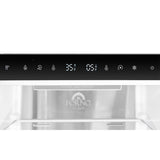 Custodia 48" Bottom Freezer combo, 20.6 cf., Ice Maker, Total No frost, Black, Antique Brass handles