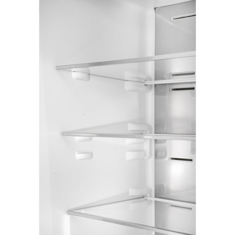 Custodia 24" Bottom Freezer, 10.3 cf., Left Swing, Ice Maker, Total No frost, Black, Antique Brass handles