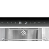 Custodia 24" Bottom Freezer, 10.3 cf., Right Swing, Total No frost, Black, Antique Brass handles