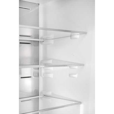 Custodia 24" Bottom Freezer, 10.3 cf., Right Swing, Total No frost, Black, Antique Brass handles