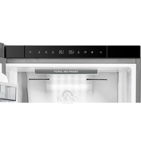 Custodia 24" Bottom Freezer, 10.3 cf., Left Swing, Ice Maker, Total No frost, Stainless Steel handles