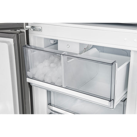 Custodia 24" Bottom Freezer, 10.3 cf., Left Swing, Ice Maker, Total No frost, Stainless Steel handles