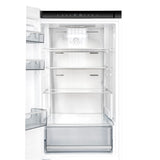 Custodia 24" Bottom Freezer, 10.3 cf., Left Swing, Ice Maker, Total No frost, White, Antique Brass handles