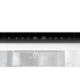 Custodia 24" Bottom Freezer, 10.3 cf., Left Swing, Ice Maker, Total No frost, White, Antique Brass handles