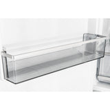 Custodia 24" Bottom Freezer, 10.3 cf., Left Swing, Ice Maker, Total No frost, White, Antique Brass handles