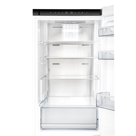 Custodia 24" Bottom Freezer, 10.3 cf., Right Swing, Total No frost, White, Antique Brass handles