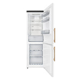 Custodia 24" Bottom Freezer, 10.3 cf., Right Swing, Total No frost, White, Antique Brass handles