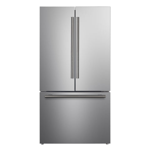 Forno Rivello 36 Inch French Door Refrigerator in Stainless Steel, Internal Water Dispenser, Filtered Ice, Adjustable Shelves, Energy Star Certified