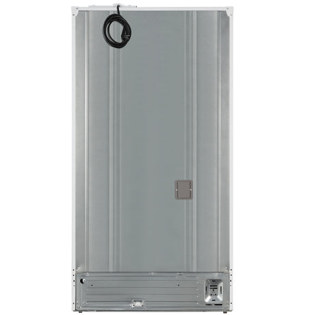 Forno Rivello 36 Inch French Door Refrigerator in White with Antique Brass, Internal Water Dispenser, Filtered Ice, Adjustable Shelves, Energy Star Certified