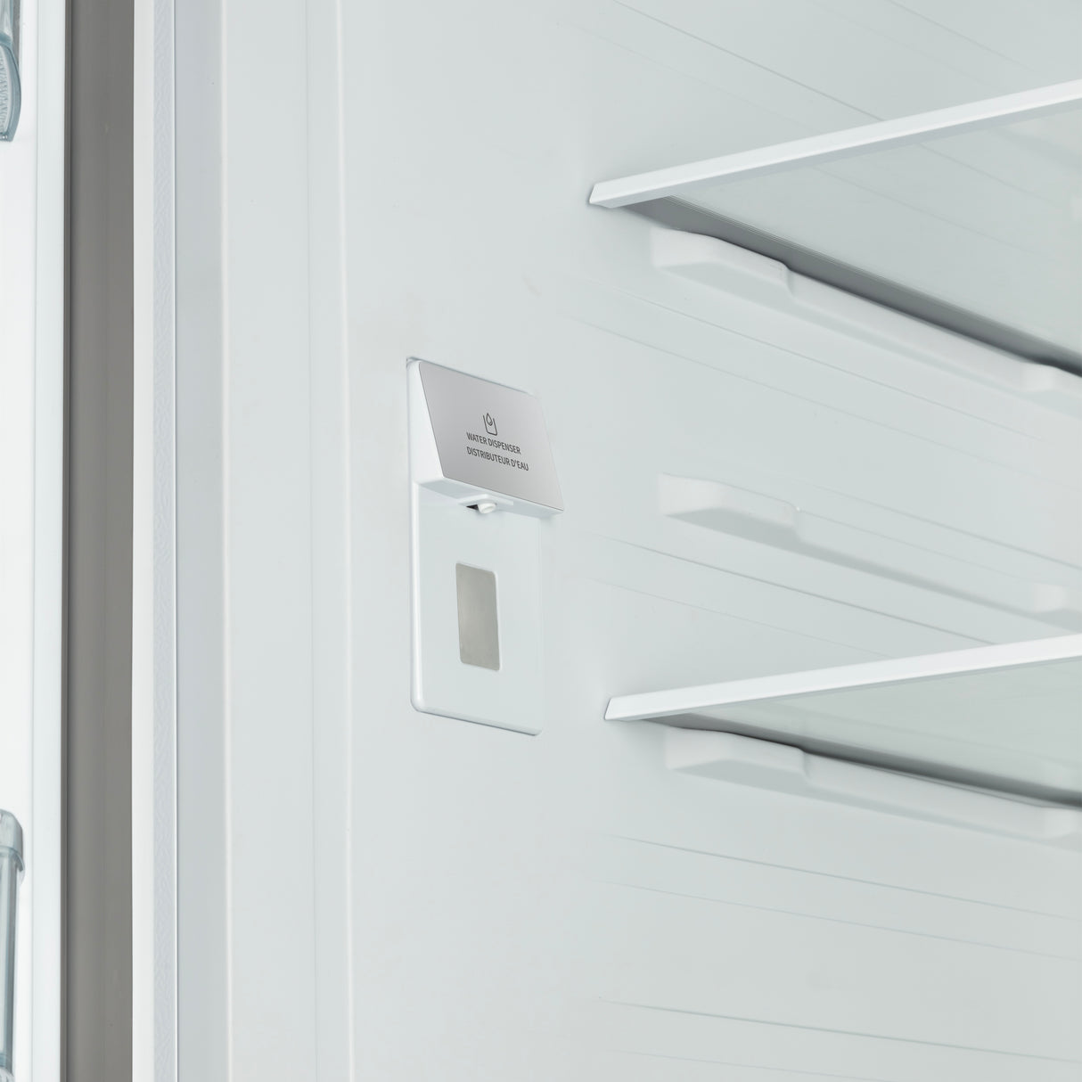 Forno Rivello 36 Inch French Door Refrigerator in White with Antique Brass, Internal Water Dispenser, Filtered Ice, Adjustable Shelves, Energy Star Certified