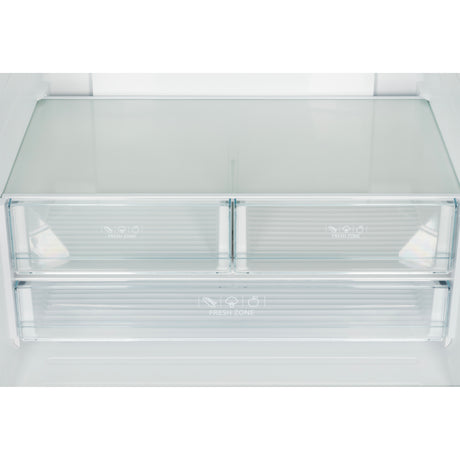 Forno Rivello 36 Inch French Door Refrigerator in White with Antique Brass, Internal Water Dispenser, Filtered Ice, Adjustable Shelves, Energy Star Certified