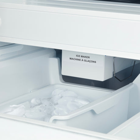 Forno Rivello 36 Inch French Door Refrigerator in White with Antique Brass, Internal Water Dispenser, Filtered Ice, Adjustable Shelves, Energy Star Certified