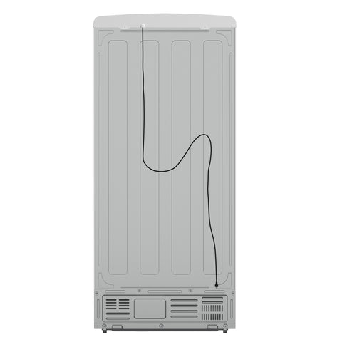 Forno Luigi 33-Inch French Door Refrigerator, 18 cu.ft, White Finish, Antique Brass Handles, ENERGY STAR Certified