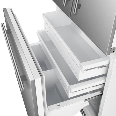 Forno Rivestito Refrigerator, French Door, 36 Inch, Energy Star, Fast Freeze