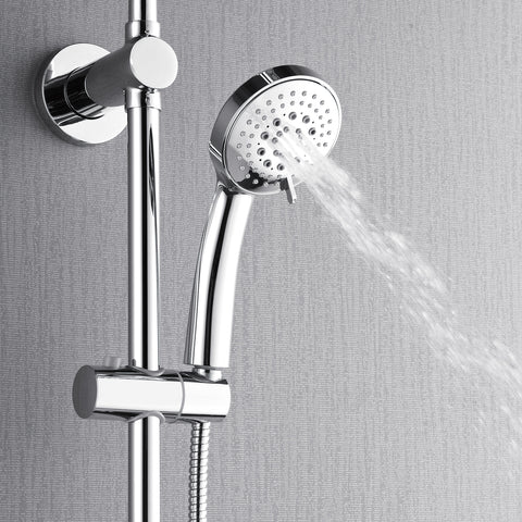 Forno Acqua AcquaSPA Retrofit Shower, Overhead Rainfall Shower, Handheld Shower Head, Body Jets, 6 Way Diverter, Polished Stainless Steel Finish, 2.5 GPM Flow Rate