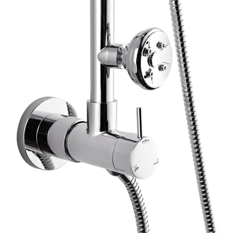 Forno Acqua AcquaSPA Retrofit Shower, Overhead Rainfall Shower, Handheld Shower Head, Body Jets, 6 Way Diverter, Polished Stainless Steel Finish, 2.5 GPM Flow Rate