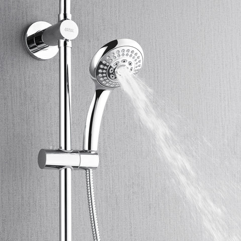 Forno Acqua AcquaSPA Retrofit Shower, Overhead Rainfall, 8 Inch Shower Head, Handheld Shower Head, Body Jets, 6 Way Diverter, Polished Stainless Steel Finish, 1.8 GPM Flow Rate