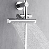 Forno Acqua AcquaFALL Shower, Polished Stainless Steel Finish, Overhead Rainfall Shower, Handheld Shower Head, Body Jets, 2.5 GPM Flow Rate