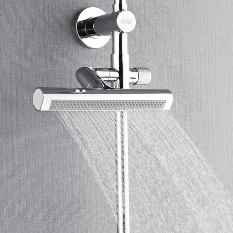 Forno Acqua AcquaFALL Shower, Polished Stainless Steel Finish, Overhead Rainfall Shower, Handheld Shower Head, Body Jets, 2.5 GPM Flow Rate
