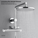 Forno Acqua AcquaFALL Shower, Polished Stainless Steel Finish, Overhead Rainfall Shower, Handheld Shower Head, Body Jets, 1.8 GPM Flow Rate