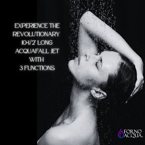 Forno Acqua AcquaFALL Shower, Brushed Nickel Finish, Overhead Rainfall Shower, Handheld Shower Head, Body Jets, 2.5 GPM Flow Rate