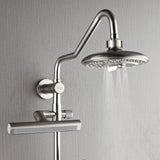 Forno Acqua AcquaFALL Shower, Brushed Nickel Finish, Overhead Rainfall Shower, 7 Way Diverter, Handheld Shower Head, Body Jets, 2.5 GPM Flow Rate