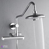 Forno Acqua AcquaFALL Shower, Polished Stainless Steel Finish, Overhead Rainfall Shower, 7 Way Diverter, Handheld Shower Head, Body Jets, 2.5 GPM Flow Rate