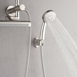 Forno Acqua AcquaFALL Mini Shower Head, Brushed Nickel Finish, Overhead Rainfall Shower, 7 Way Diverter, Handheld Shower Head, Body Jets, 2.5 GPM Flow Rate
