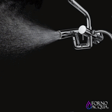 Forno Acqua AcquaFALL Mini Shower Head, Brushed Nickel Finish, Overhead Rainfall Shower, 7 Way Diverter, Handheld Shower Head, Body Jets, 2.5 GPM Flow Rate