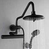 Forno Acqua AcquaFALL Mini 8 Inch Shower Head, Matte Black Finish, Overhead Rainfall Shower, Handheld Shower Head, Body Jets, 2.5 GPM Flow Rate
