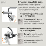 Forno Acqua AcquaFALL Mini 8 Inch Shower Head, Brushed Nickel Finish, Overhead Rainfall Shower, Handheld Shower Head, Body Jets, 2.5 GPM Flow Rate