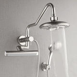Forno Acqua AcquaFALL Mini 8 Inch Shower Head, Brushed Nickel Finish, Overhead Rainfall Shower, Handheld Shower Head, Body Jets, 2.5 GPM Flow Rate