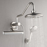 Forno Acqua AcquaFALL Mini 8 Inch Shower Head, Brushed Nickel Finish, Overhead Rainfall Shower, Handheld Shower Head, Body Jets, 2.5 GPM Flow Rate