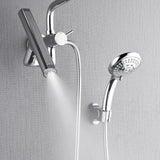 Forno Acqua AcquaFALL Mini 8 Inch Shower Head, Polished Stainless Steel Finish, Overhead Rainfall Shower, Handheld Shower Head, Body Jets, 1.8 GPM Flow Rate