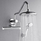 Forno Acqua AcquaFALL Mini 8 Inch Shower Head, Polished Stainless Steel Finish, Overhead Rainfall Shower, Handheld Shower Head, Body Jets, 1.8 GPM Flow Rate