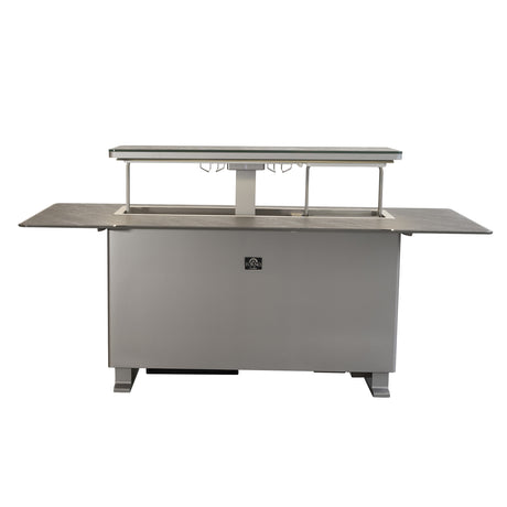 Elevato Smart Bar Table, Sandstone Black, 5.3 cu.ft fridge and freezer with Bluetooth control